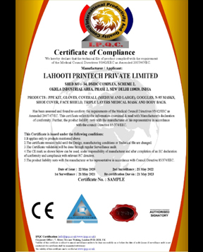 Certificate Of Compliance CE